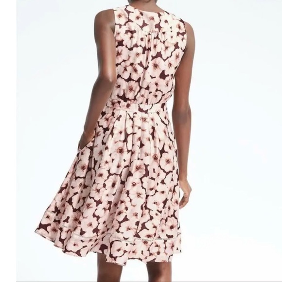 Banana Republic Dress pink floral size 4 - Picture 2 of 6